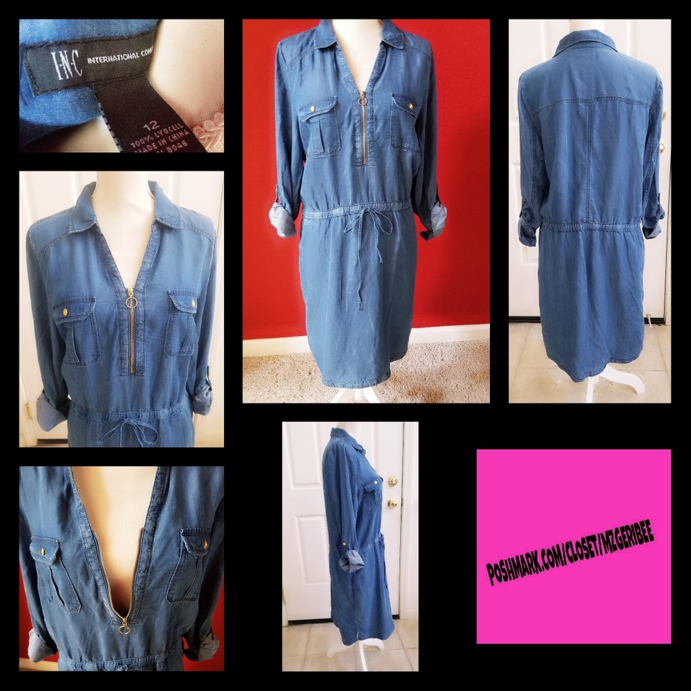 I.N.C. Denim Shirt Dress